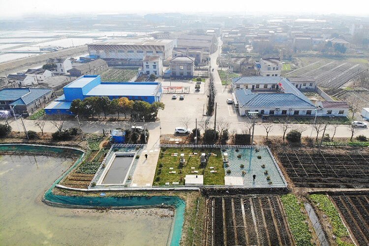360噸/天大型農(nóng)村生活污水處理設備案例，水質(zhì)通過驗收！